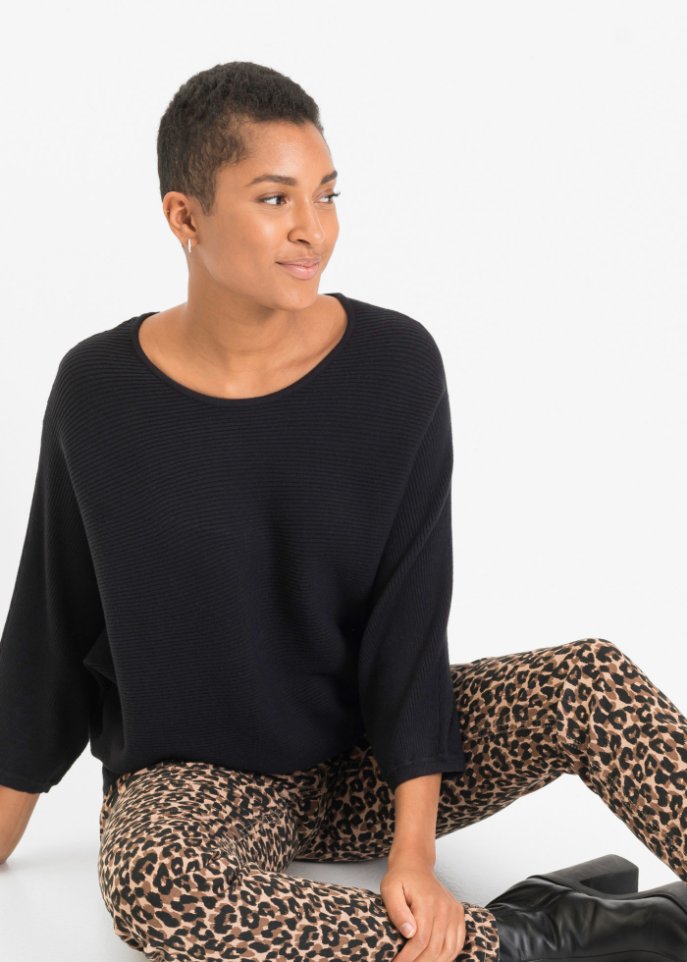 Oversize Ripp-Pullover