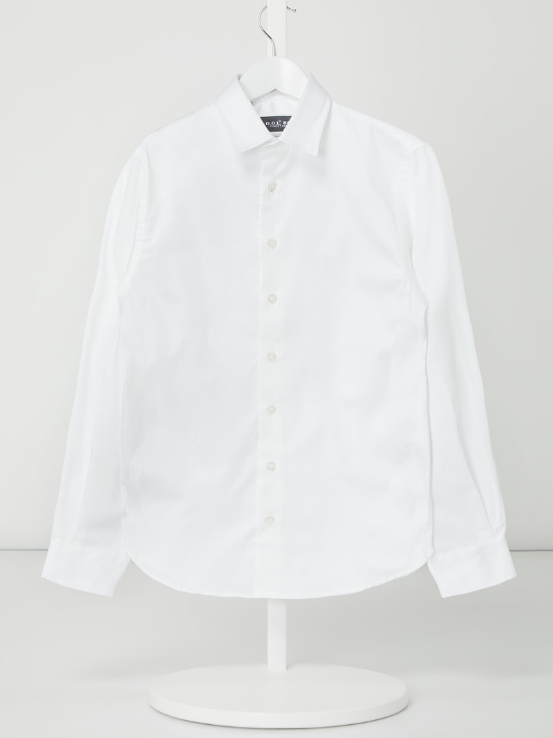 Slim Fit Hemd aus Baumwolle in weiß