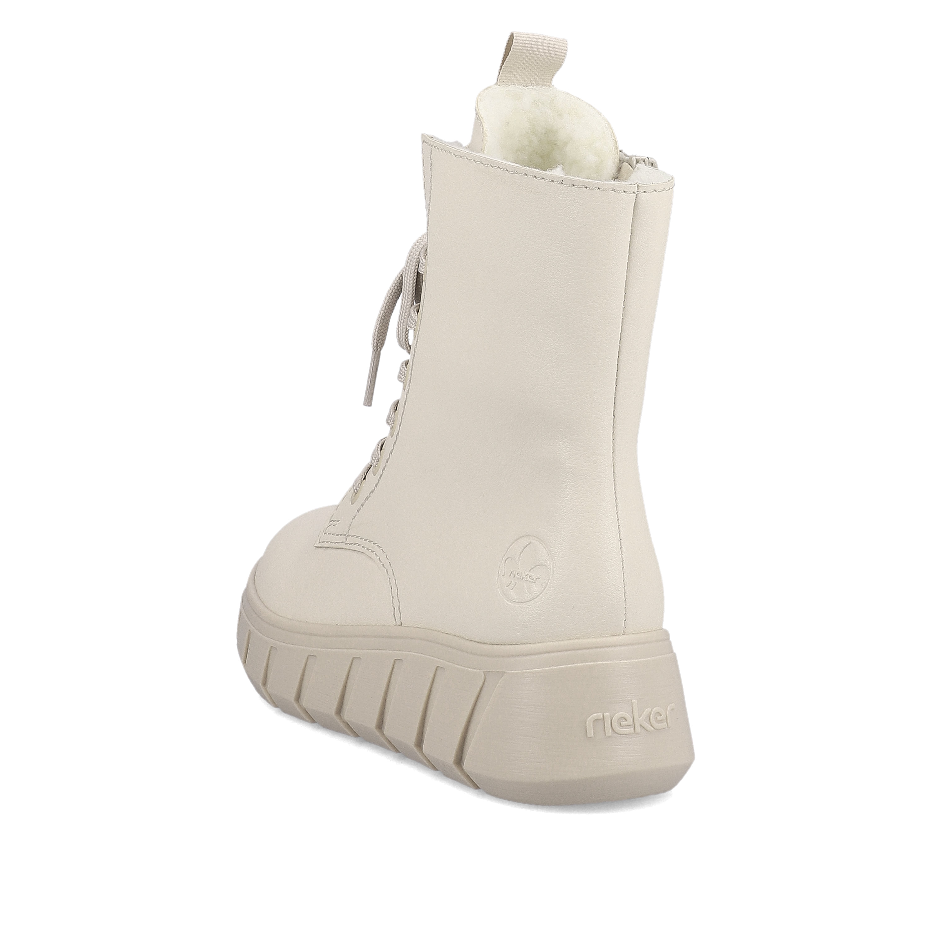 Rieker Damen Schnürstiefel hellbeige