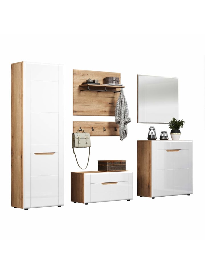 ebuy24 Garderobenmöbel Marlon Weiß 277 x 38 cm günstig kaufen onesize