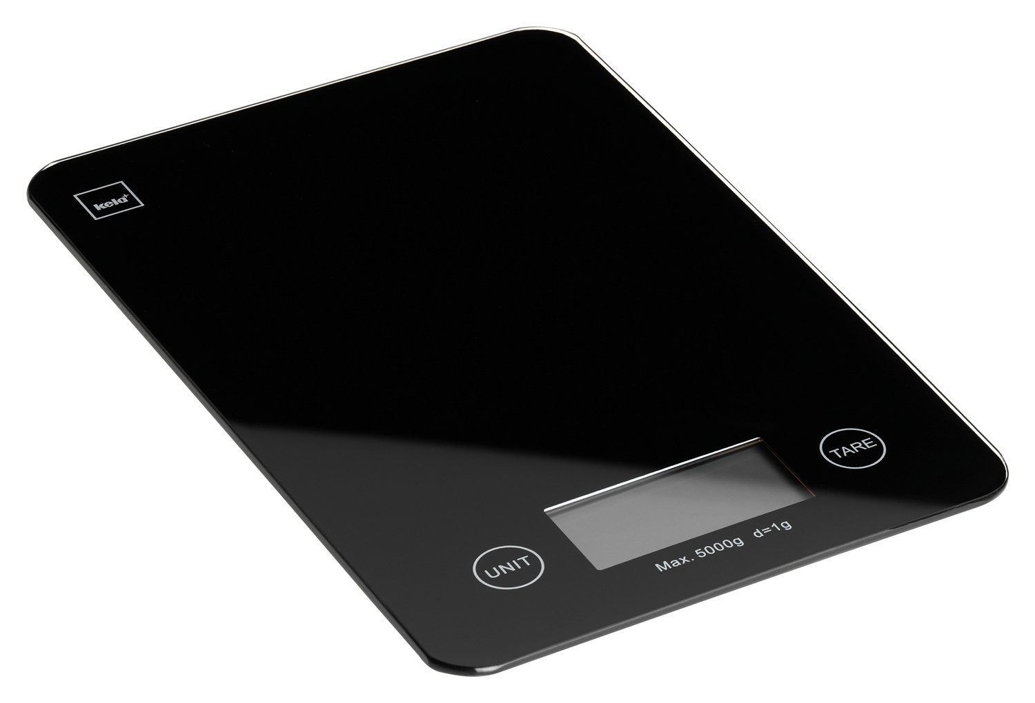 kela Auflaufform Küchenwaage PINTA, Schwarz, B 15 cm, Glas