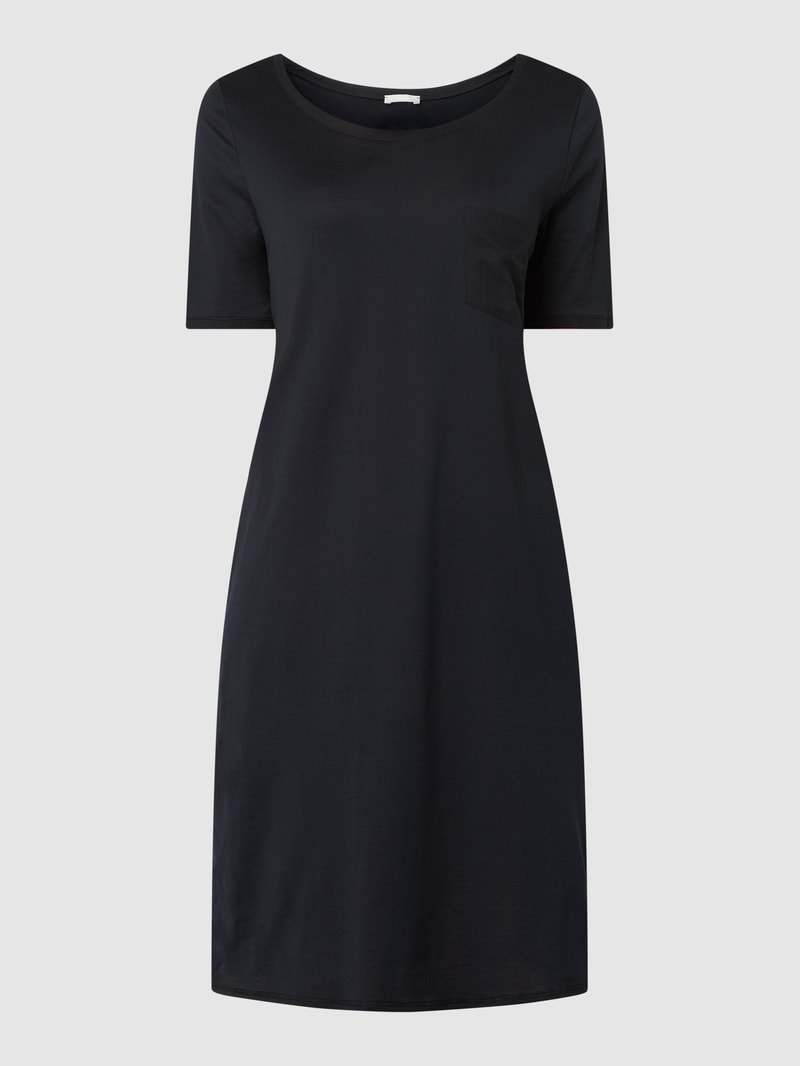 Nachthemd aus Baumwolle Modell Cotton Deluxe in schwarz