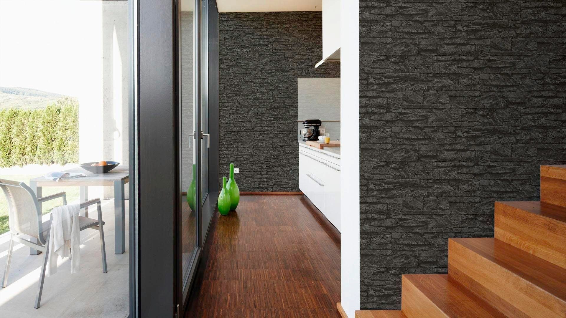 living walls Vinyltapete Best of Wood`n Stone 2nd Edition, Steinoptik, Modern Tapete Stein