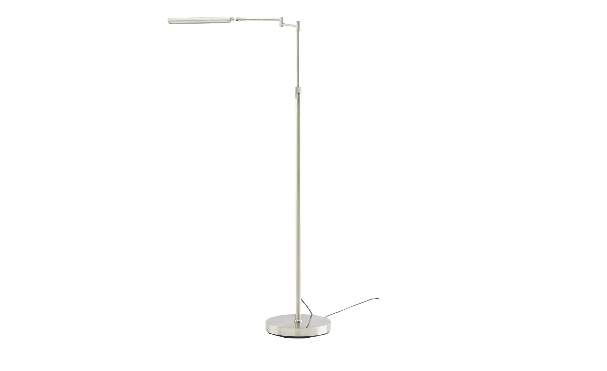 Fischer-Honsel LED-Stehleuchte Nickel matt höhenverstellbar