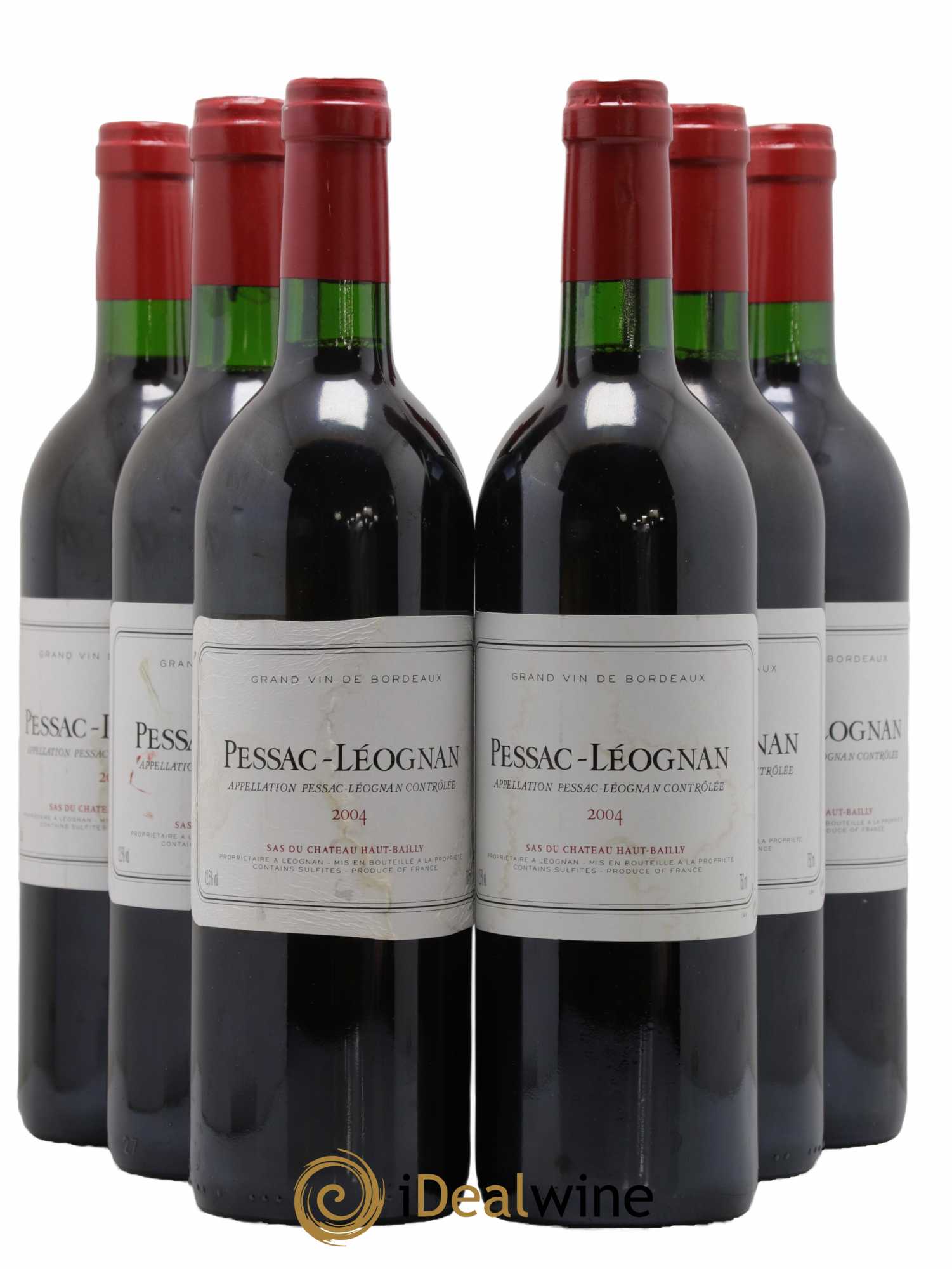 Pessac-Léognan 3ème vin Sarl Haut-Bailly 2004 - Lot de 6 Bouteilles
