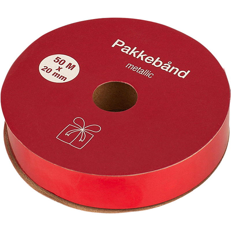 Home Pakkebånd 50 m x 2 cm metallic