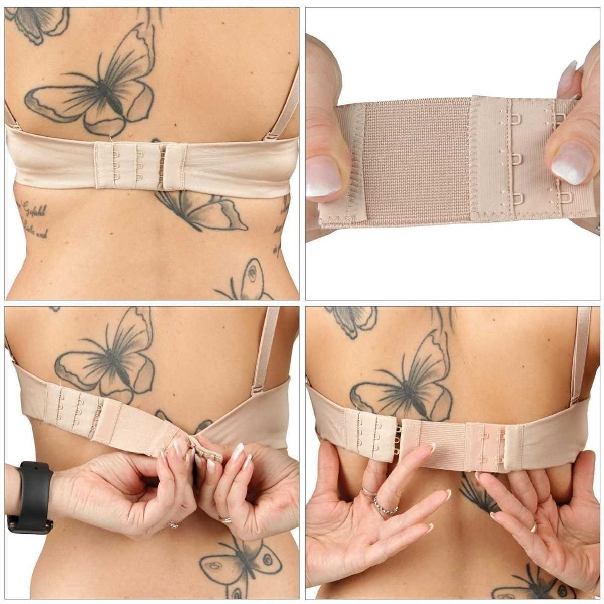 Pro Home BH-Verlängerung (3 St), BH-Verlängerung im Set, versch. Größem, für 2 u. 3 Haken Bra Extender