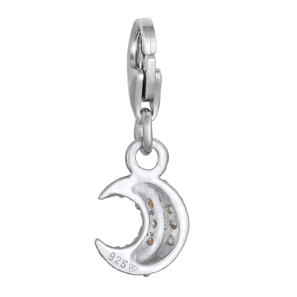 Nenalina Nenalina Amulette Charm femme demi-lune scintillante avec cristaux zirconium en a Pendentif