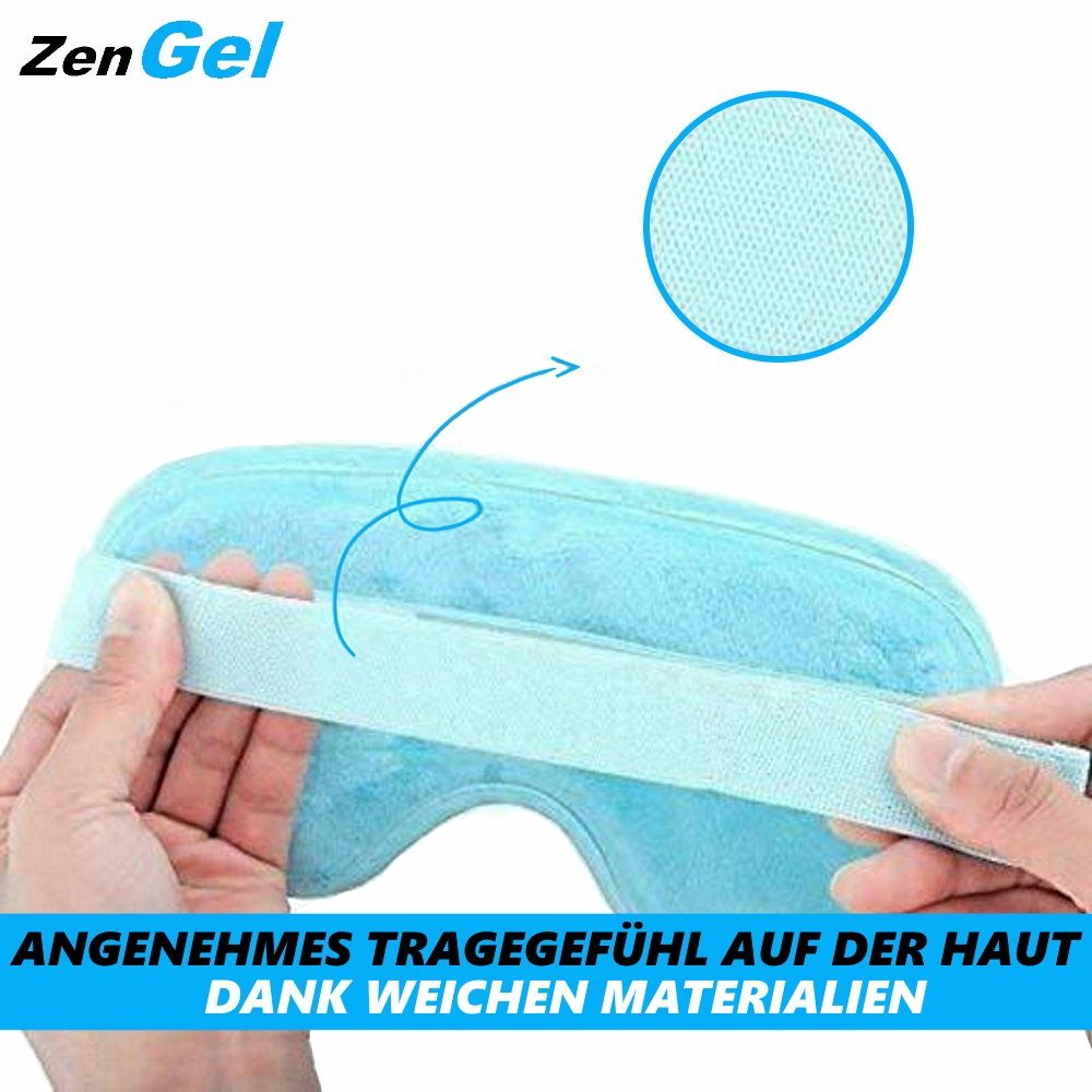 MAVURA Augenmaske ZenGel Wiederverwendbare Augenmaske Gel Schlafmaske Augengelmaske, Kühlkissen Kühl kissen kühlende Maske Kühlmaske Kühlgelkissen