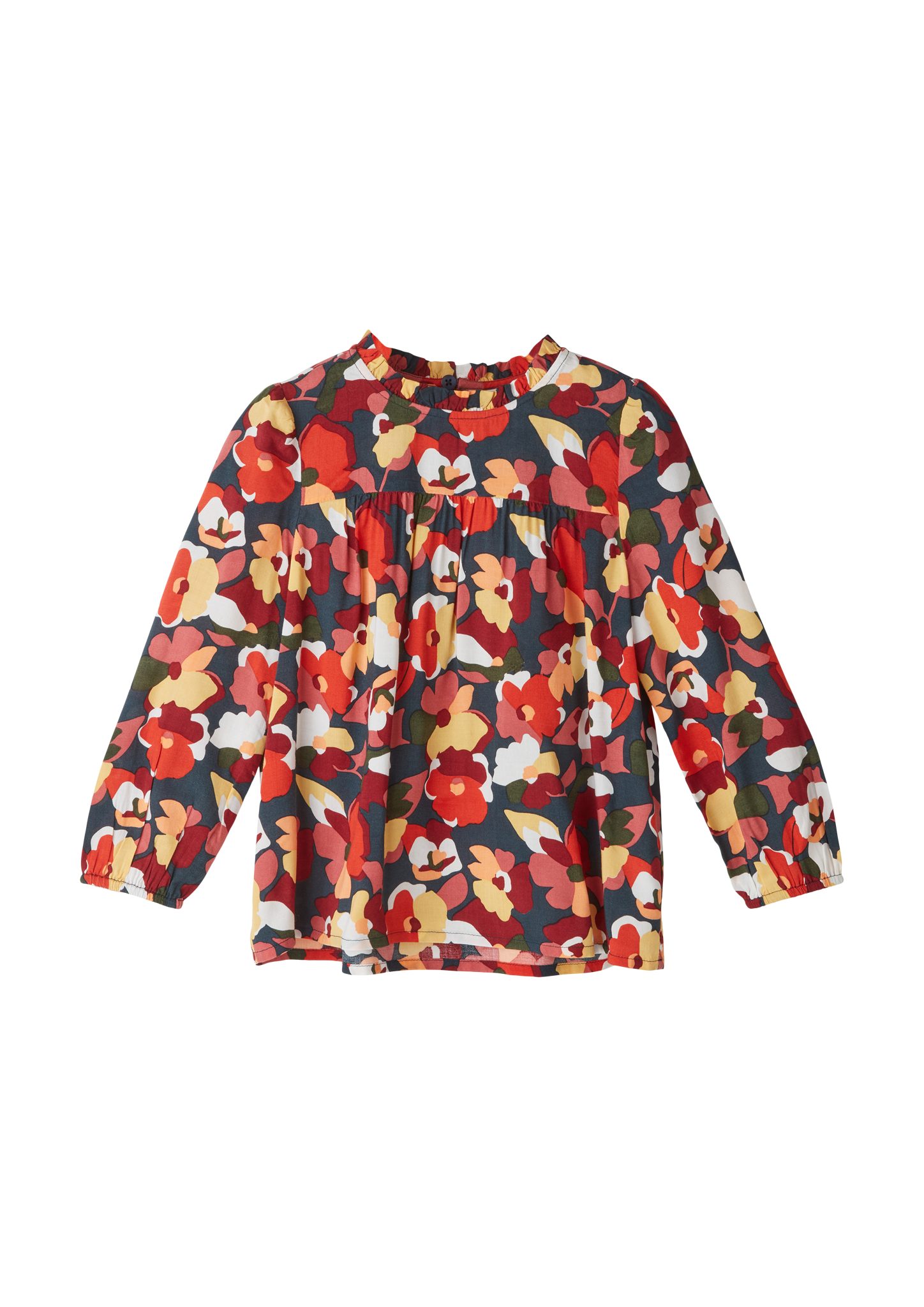 s.Oliver Langarmbluse Bluse mit Raffung Raffung