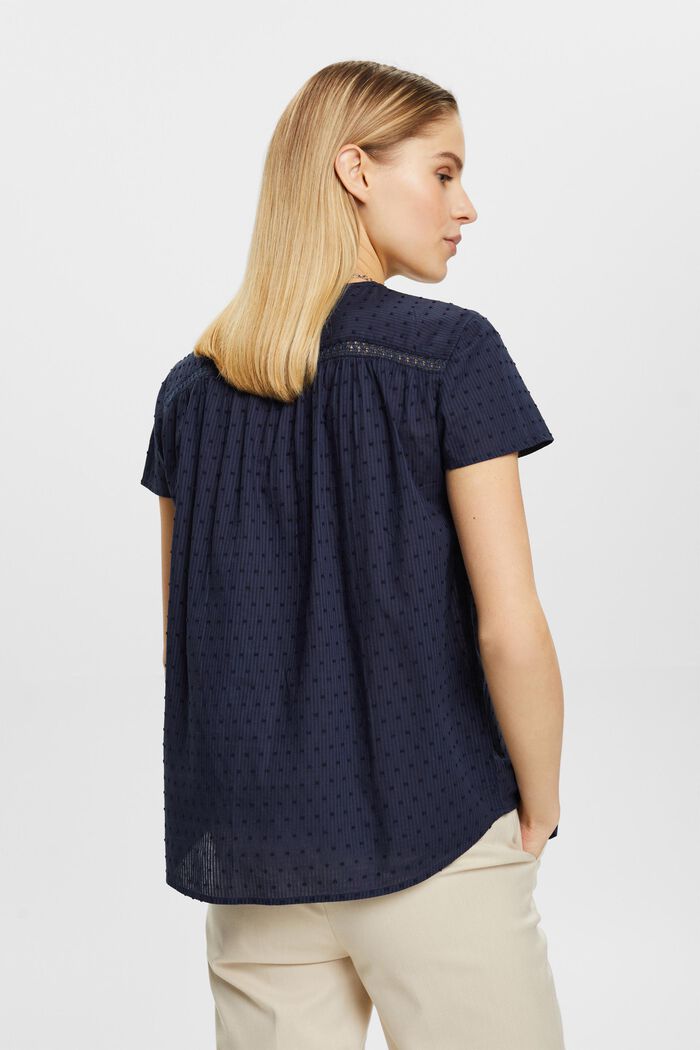 Dobby-Bluse mit Bindedetail
