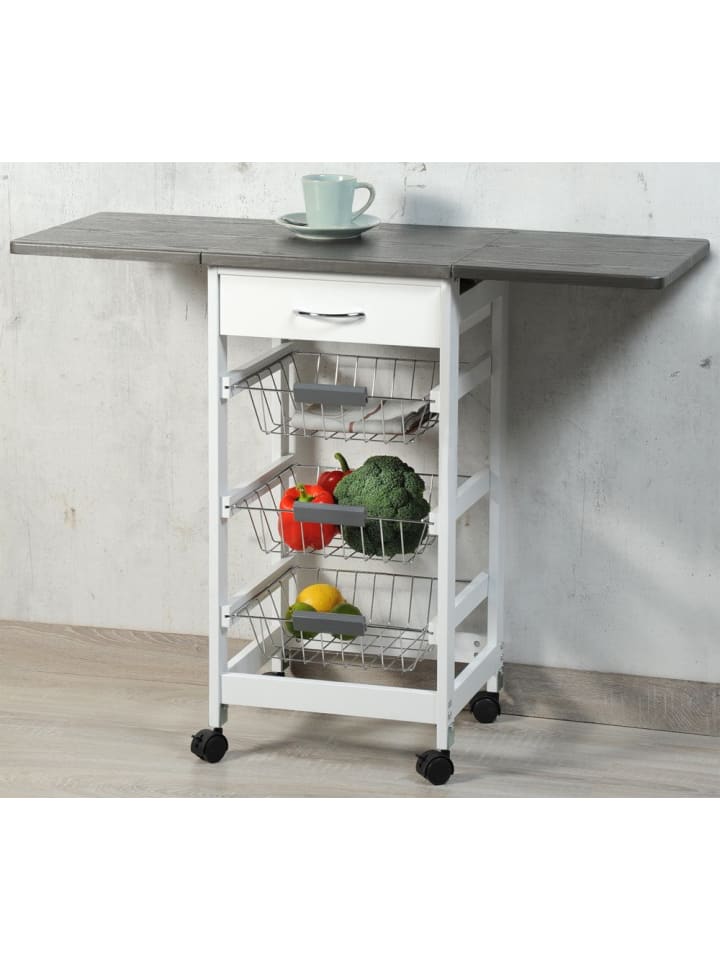 Kesper Küchen-Servierwagen in weiß günstig kaufen onesize