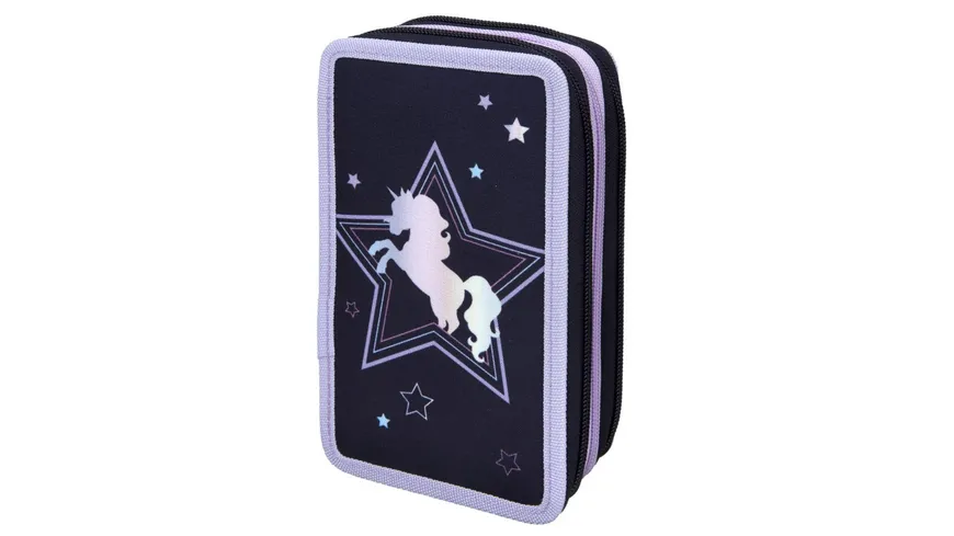 Scooli Schüleretui Triple Decker PEGASUS gefüllt