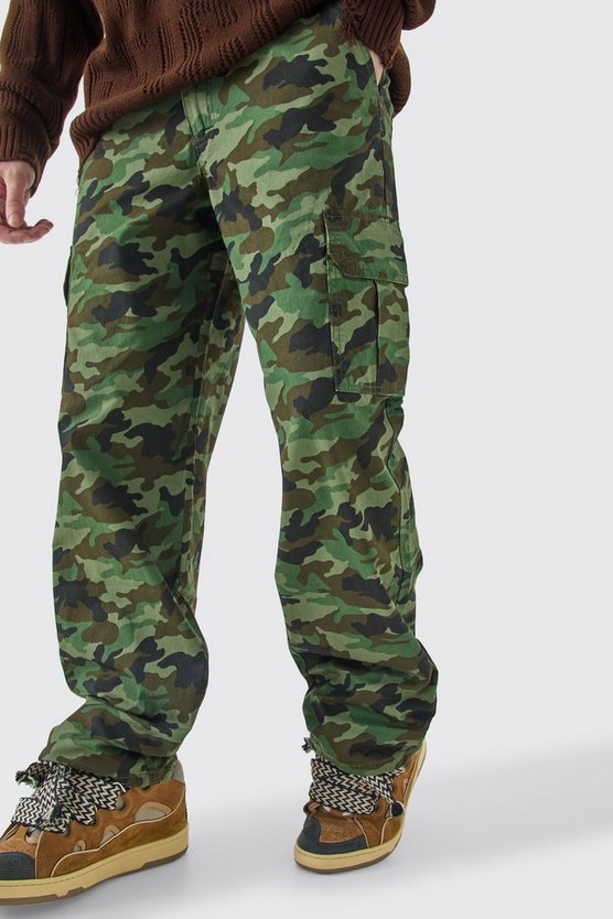 Tall lockere Twill Camouflage Cargo-Hose