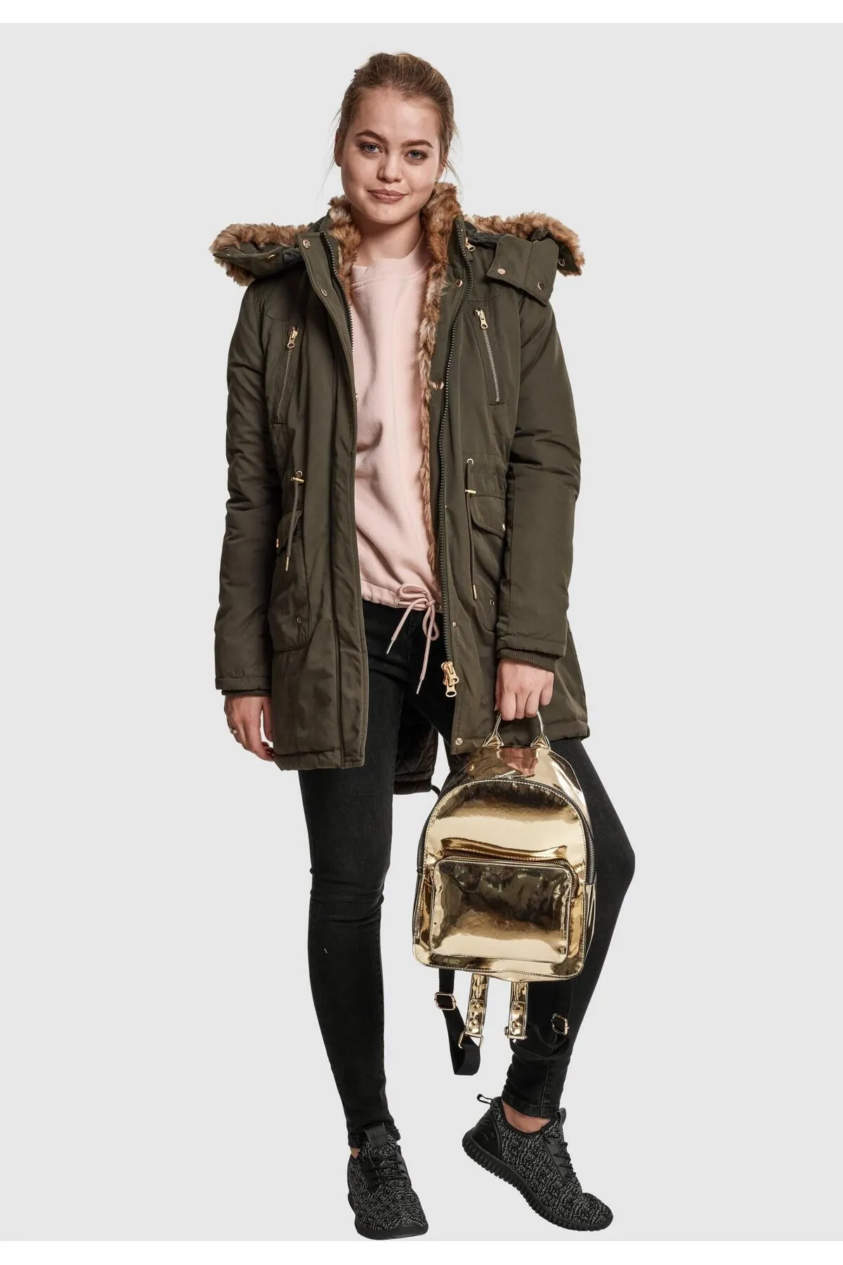 Urban Classics  Rucksack - Goldfarben - Unifarben