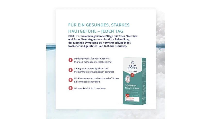 SALTHOUSE Totes Meer Therapie Schuppenflechte Salbe 75 ml