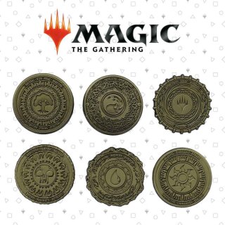 Magic the Gathering set of 6 Limited Edition Mana Symbol Pin Badges