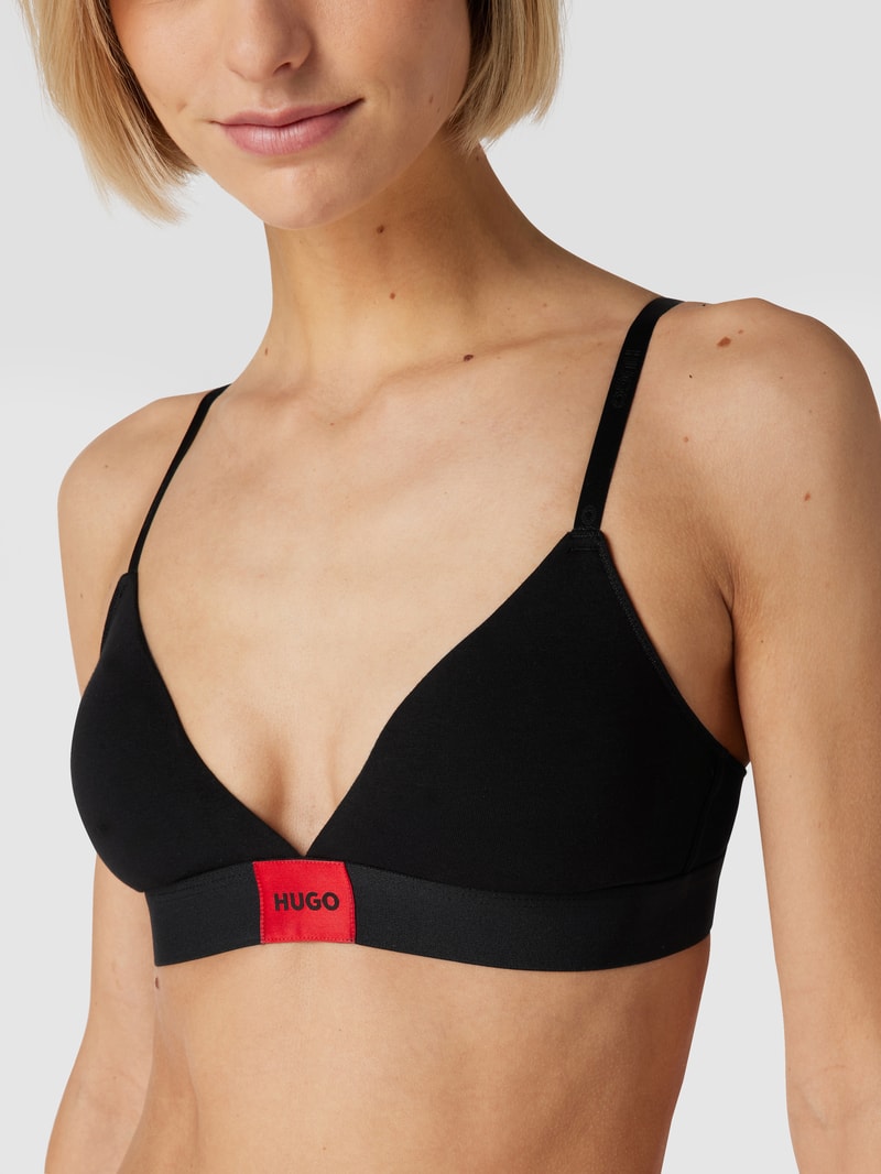 Triangel-BH mit Label-Patch Modell 'Triangle Red Label' in schwarz