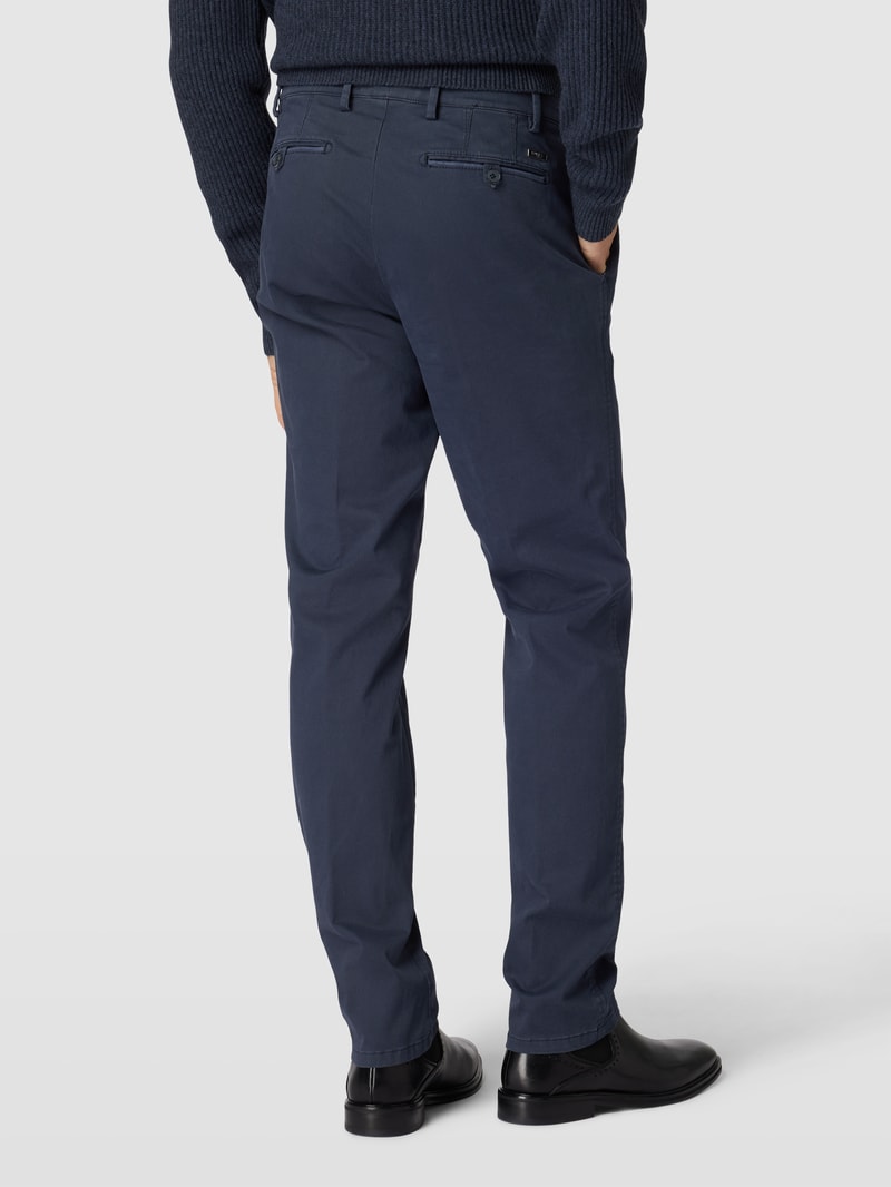 Hose mit Strukturmuster Modell 'JOE' in marineblau