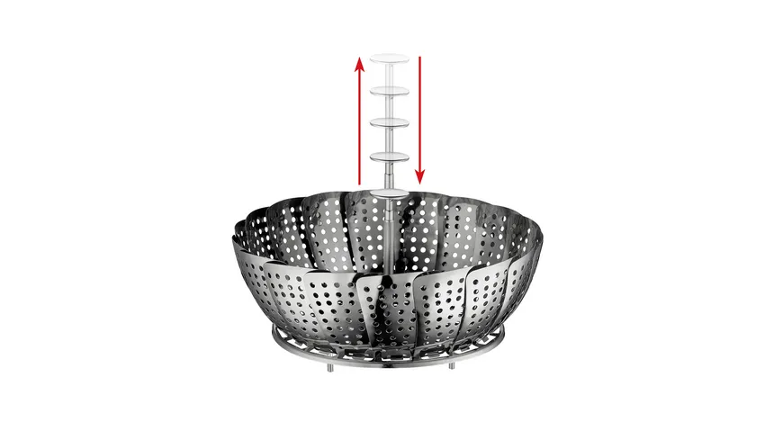 KÜCHENPROFI Dämpfeinsatz klappbar silber