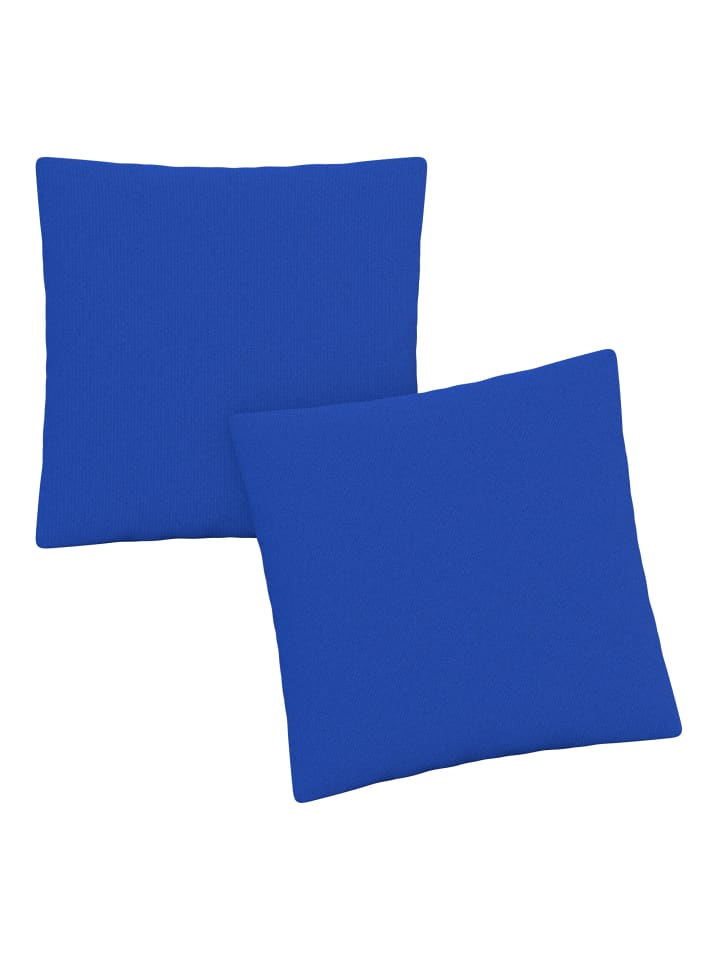 GMD Living 2er Set Jersey Kissenhüllen JESBERG in Farbe Royalblau günstig kaufen