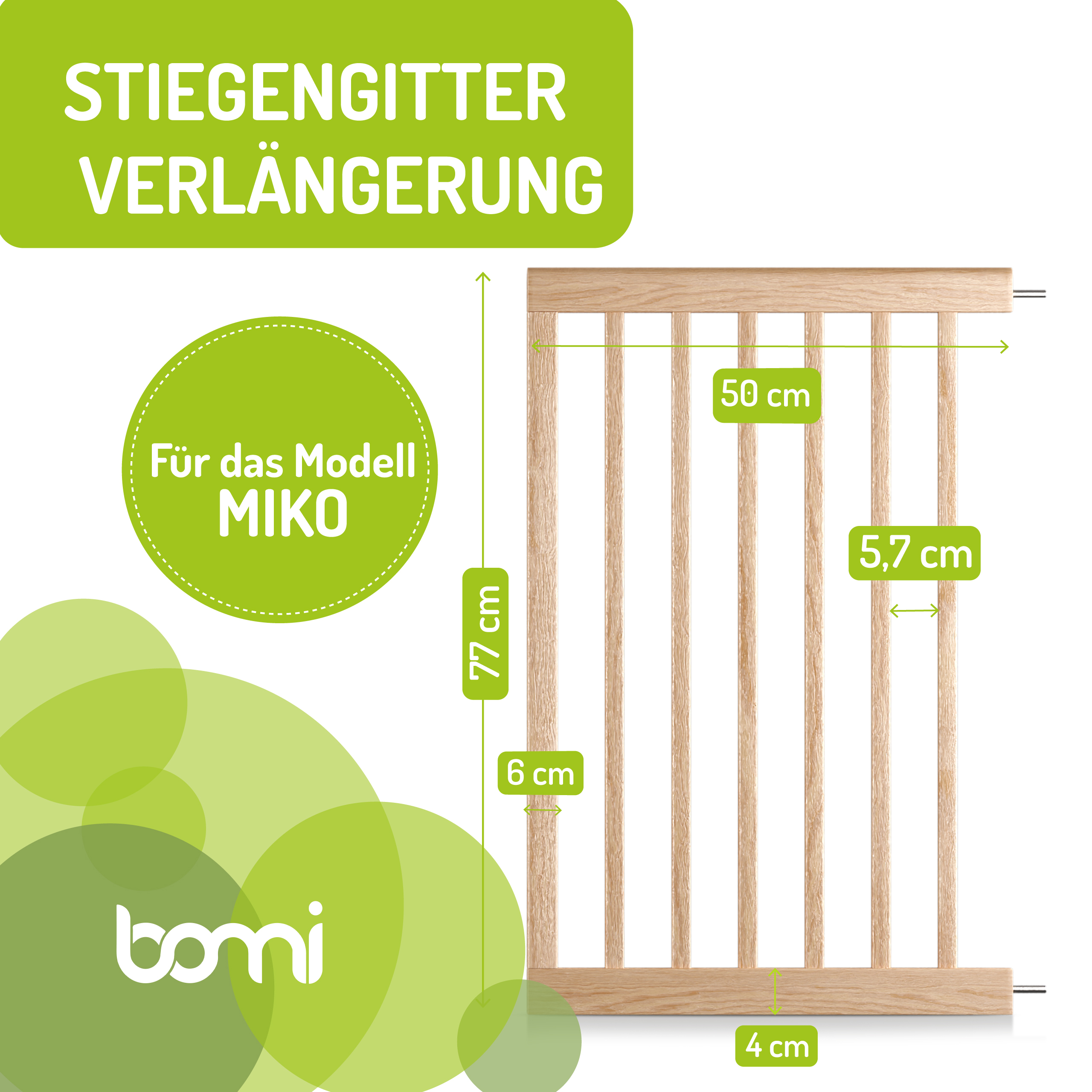 bomi Türschutzgitter & Hundeklappen bomi Verlängerungen - 77 cm für Miko L
