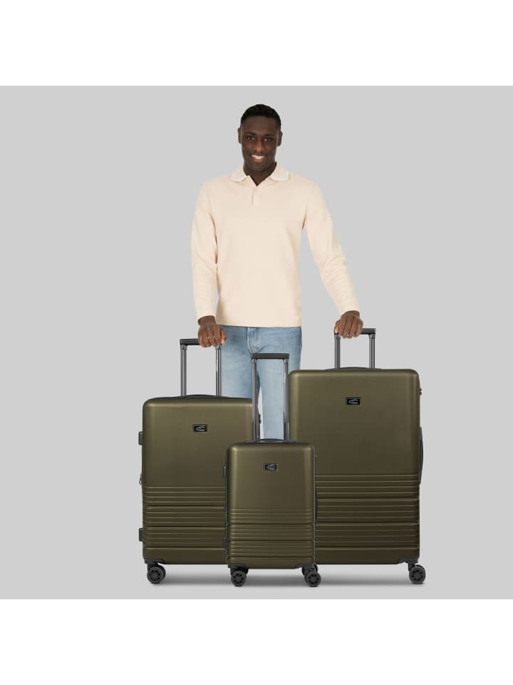 Camel Active Hanoi 4 Rollen Kofferset 3-teilig mit Dehnfalte in khaki günstig kaufen onesize