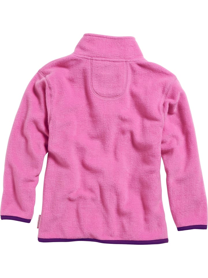 Playshoes Fleece-Jacke farbig abgesetzt in Pink günstig kaufen