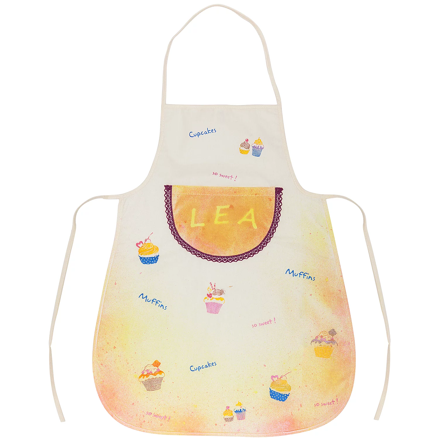 buttinette Kinderschürze, natur, 43 x 55 cm, 2 Stück
