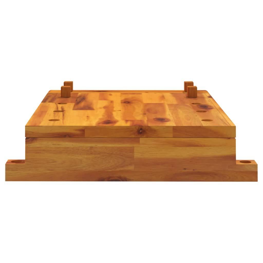vidaXL Werkbank Werkbankplatte mit Schraubstock 52x44x9,5 cm Massivholz Akazie, (1-tlg)