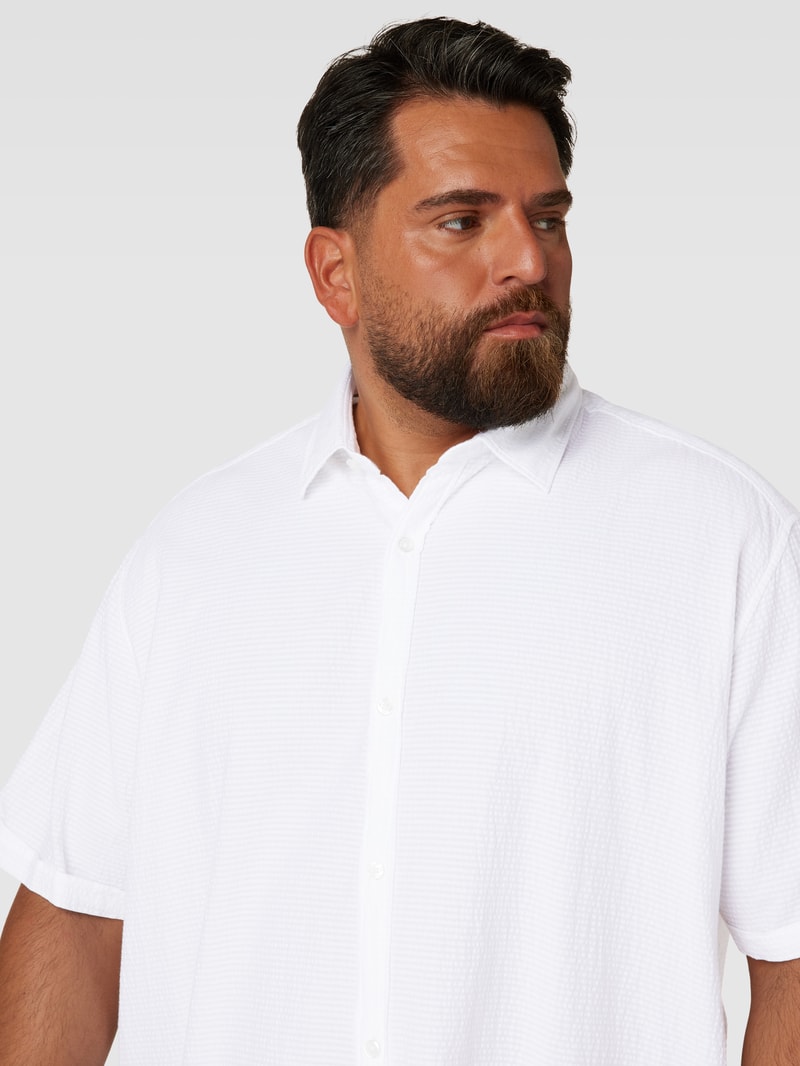 PLUS SIZE Freizeithemd mit Streifenmuster in weiß