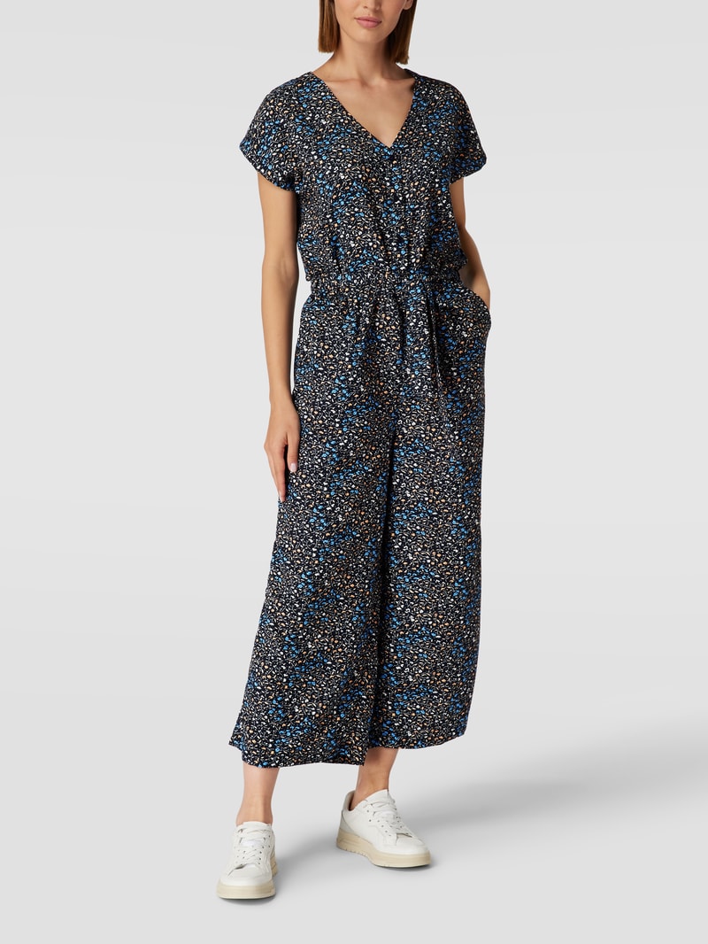 Jumpsuit mit Allover-Muster Modell 'KAilona' in marineblau