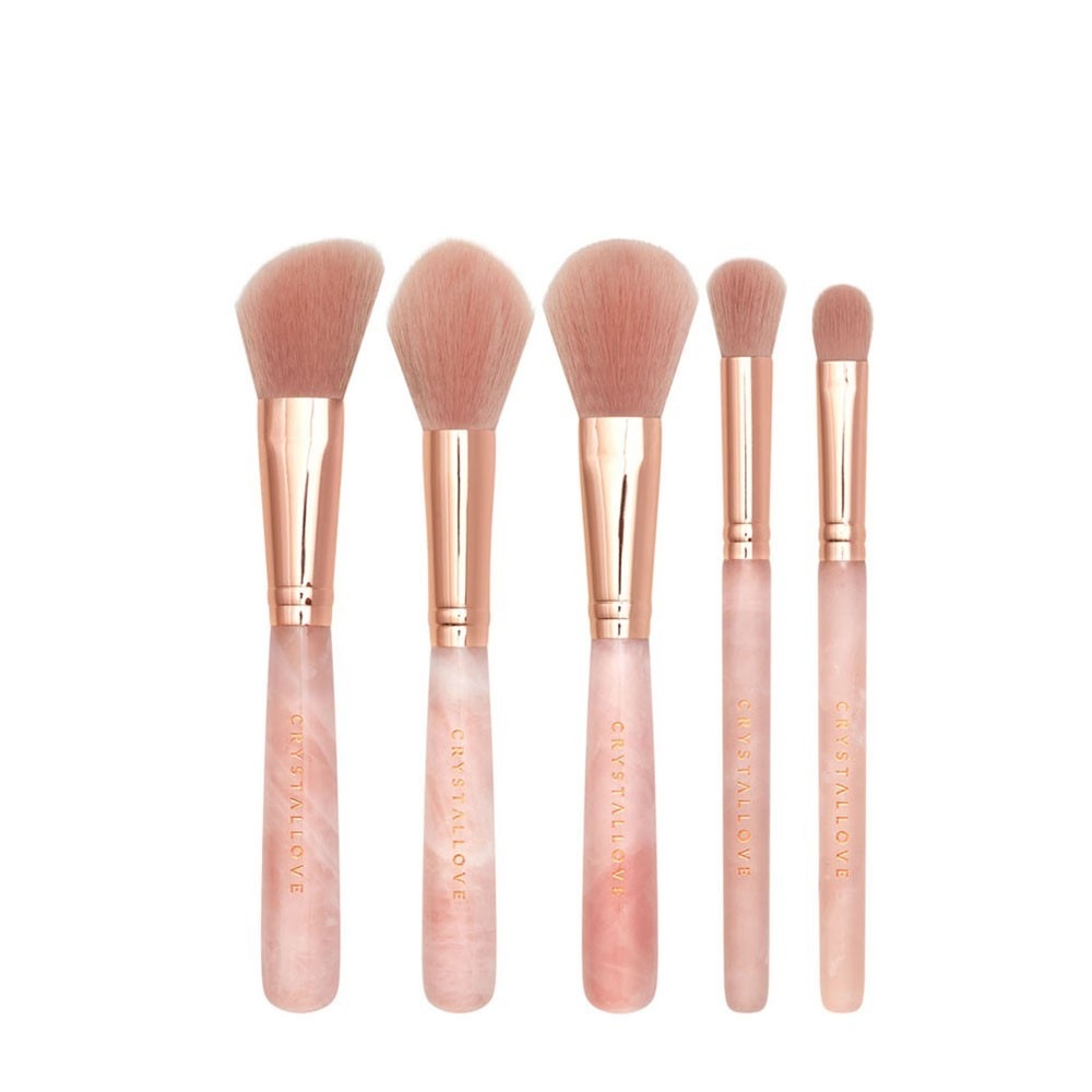 Rose Quartz Makeup Brushes Set