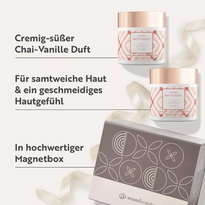 BATH & BODY LOVELY CHAI Körperpflege Geschenkbox mit Chai Latte Duft