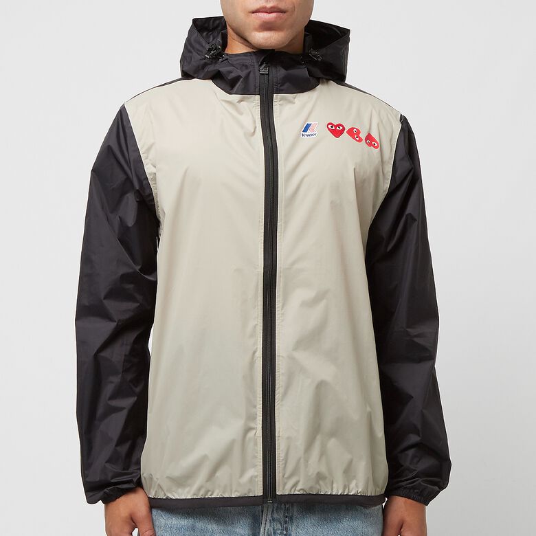 Comme des Garcons Play K-Way Full Zip Jacket beige/black