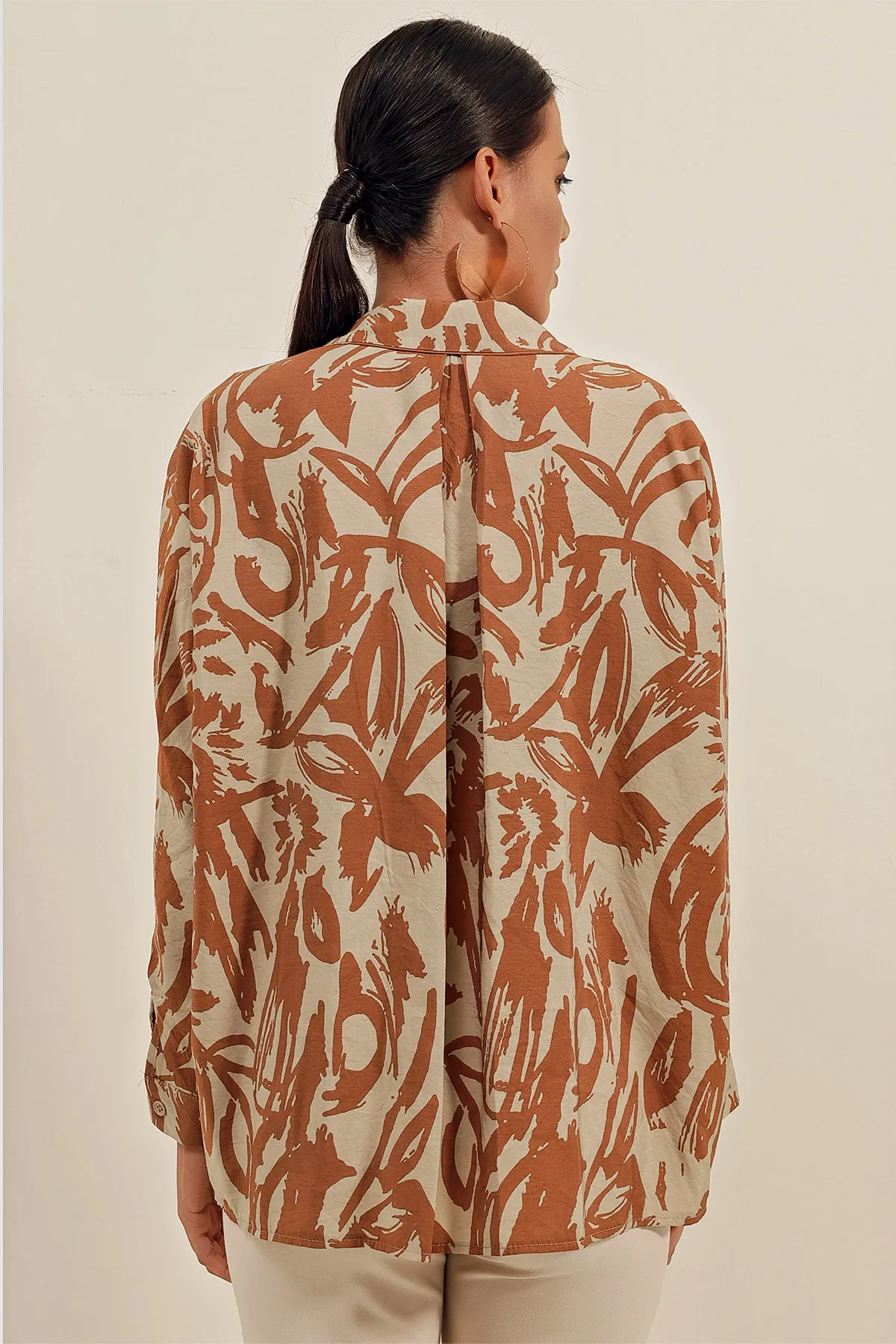 Bigdart  3900 Oversize Long Basic Shirt – Dunkelbraun