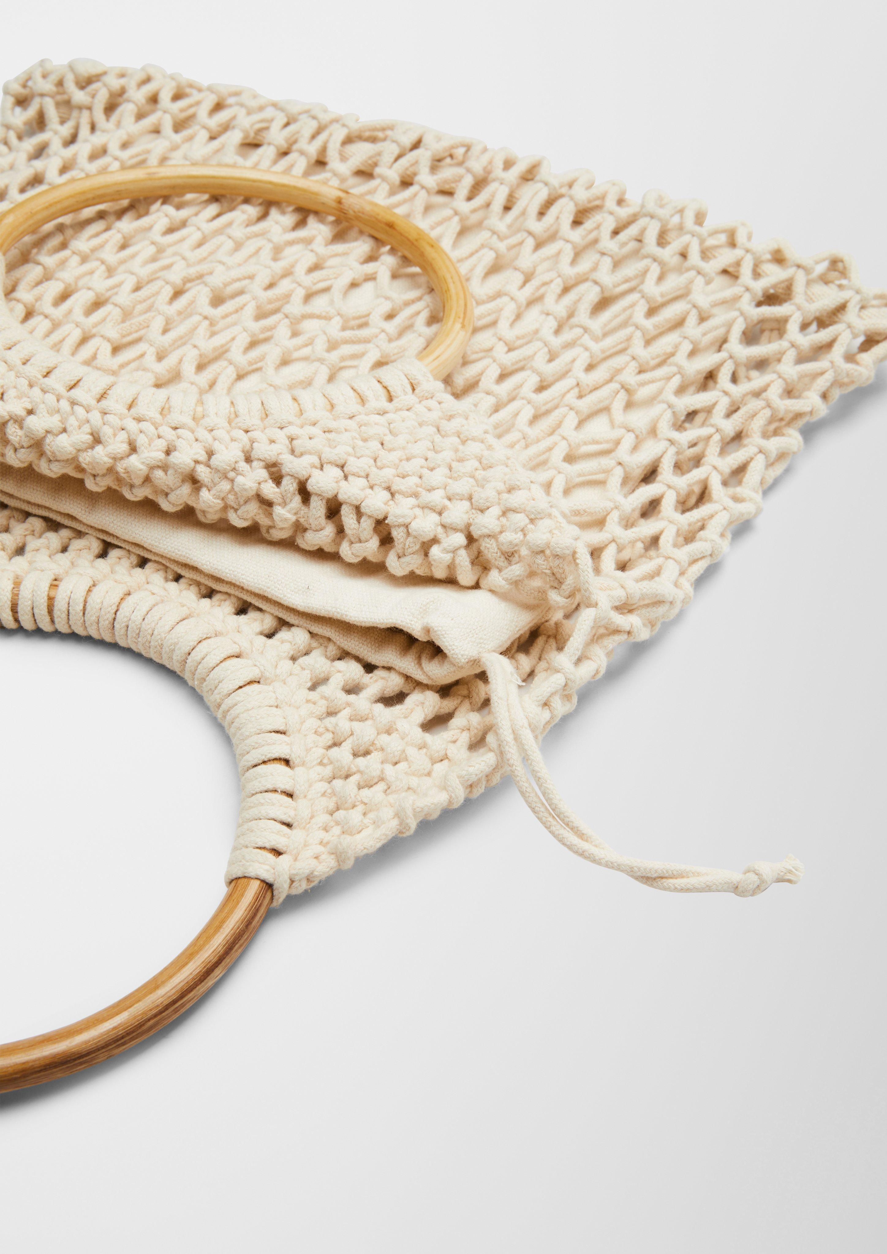 Makramee-Shopper mit Holzgriff  2129936-0805