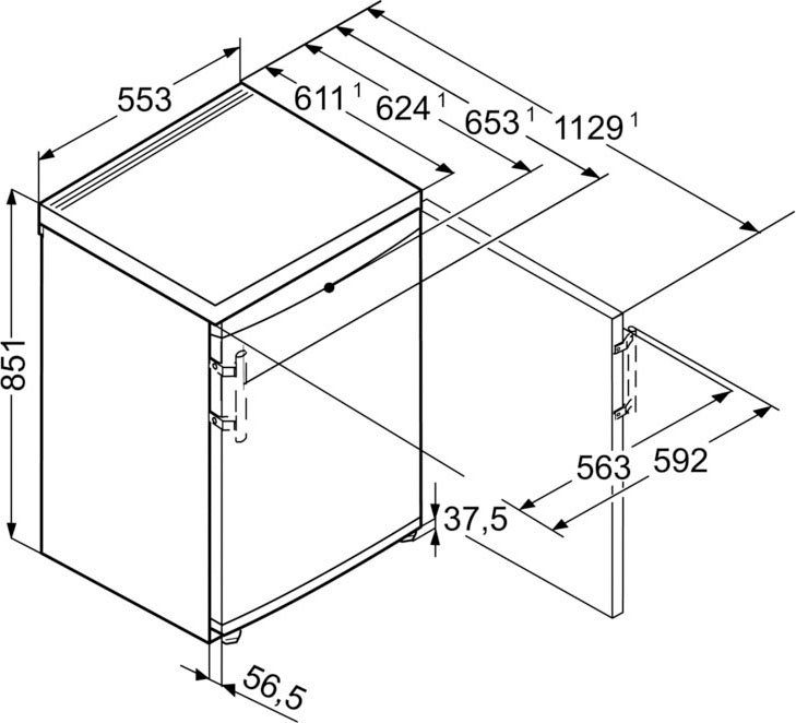 Liebherr Gefrierschrank GP 1213_992705851, 85,1 cm hoch, 55,3 cm breit