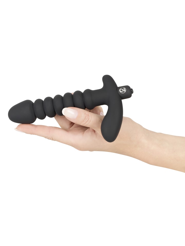 Black Velvets vibrierender Analplug Vibrating plug medium in schwarz günstig kaufen 17 cm