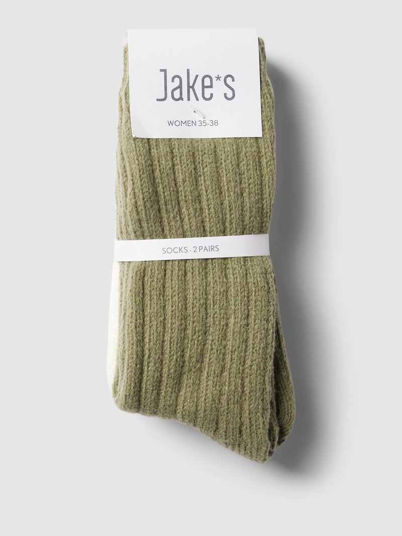 Socken mit geripptem Abschluss in khaki