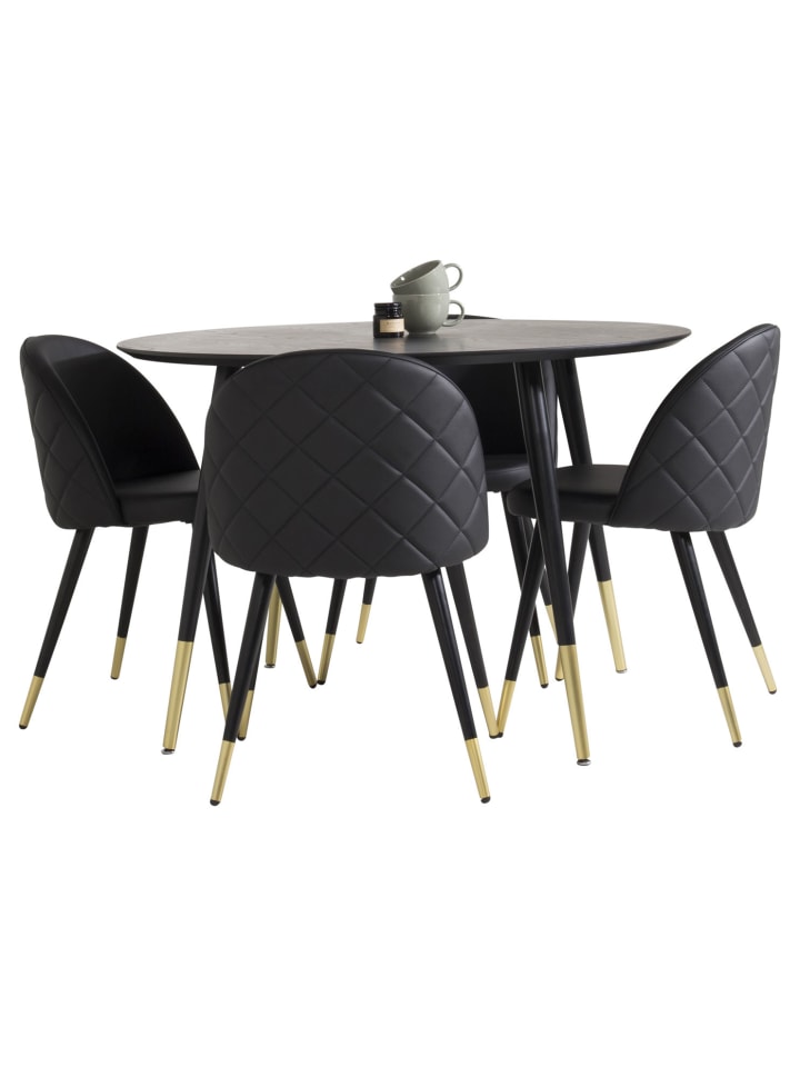 ebuy24 Essgruppe Dipp 34 Schwarz 115 x 115 cm günstig kaufen onesize