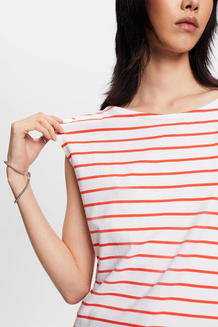 Gestreiftes Baumwoll-T-Shirt