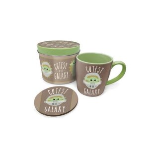 Star Wars The Mandalorian Tasse mit Untersetzer Cutest in the Galaxy