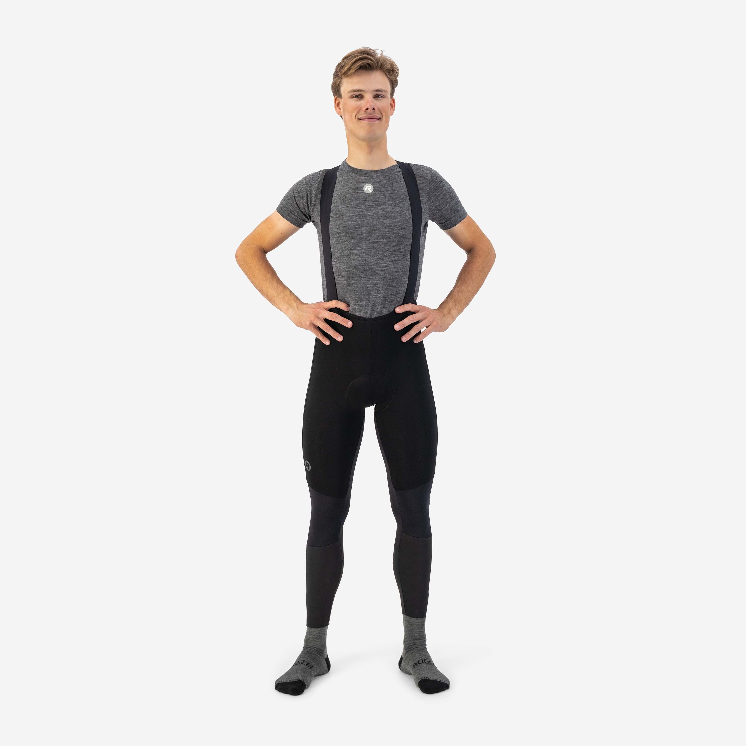 Rogelli Distance Schwarz Herren Radhose Lang Mit Träger