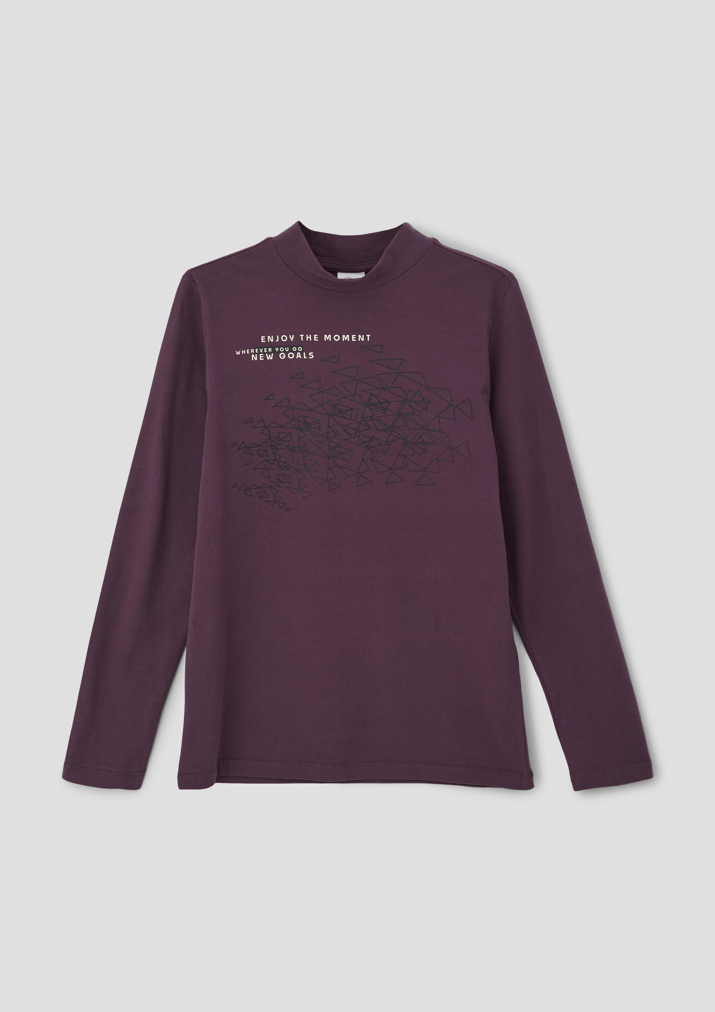 Longsleeve mit geripptem Stehkragen  2134083-4889