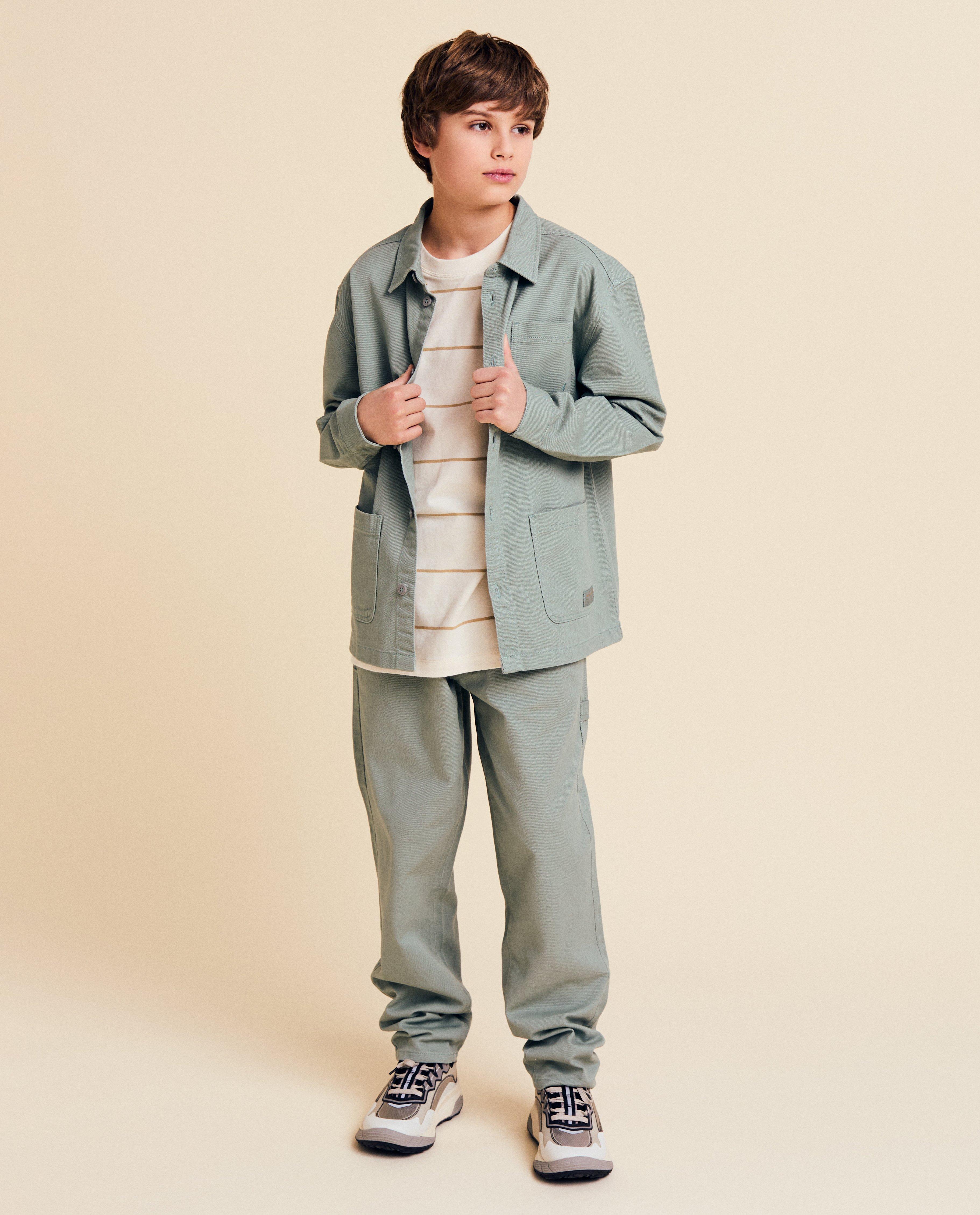 Cămașă verde deschis Kidz Nation, kaki pentru ocazii speciale