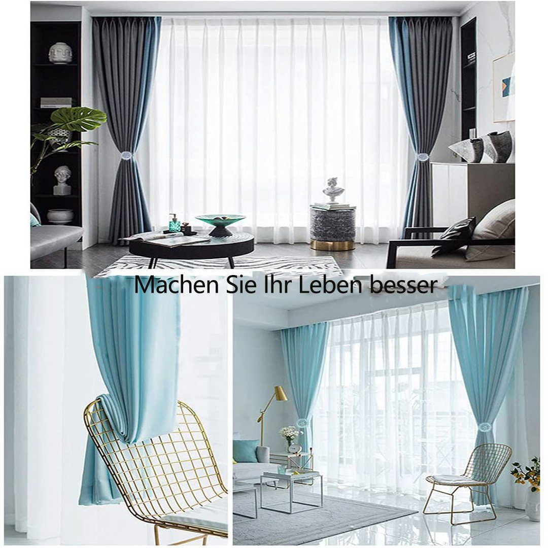 Raffhalter Magnetische Raffhalter für Vorhänge,glitzernde Kristallblumen-Vorhang, SOTOR, (1-tlg), Raffhalter mit hochelastischem Federdraht für Home Office Dekoration