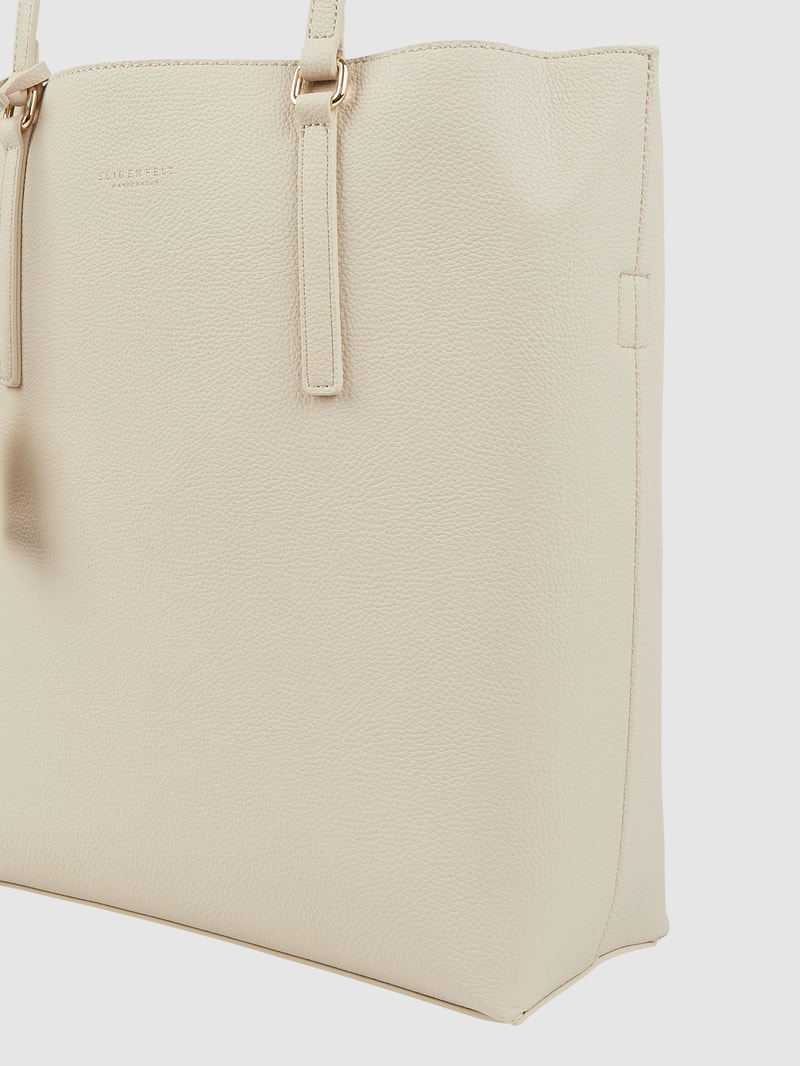 Shopper in Leder-Optik Modell 'Laksa' in ecru