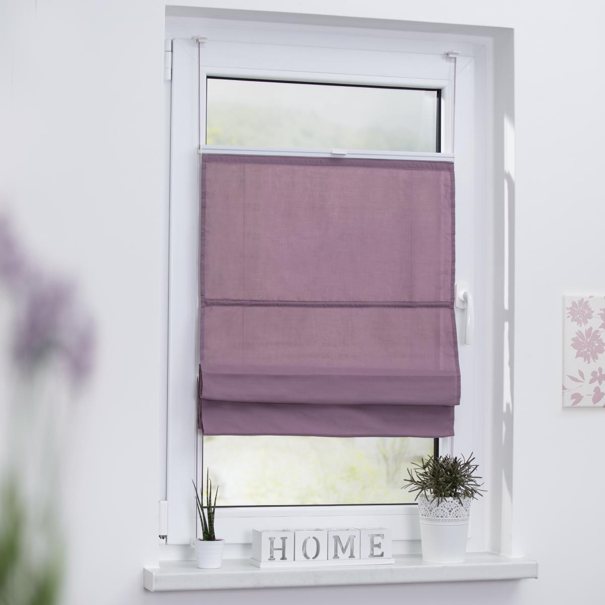 Lichtblick Raffrollo Klemmfix TOP, ohne Bohren, verspannt Taupe, 45 cm x 130 cm (B x L)