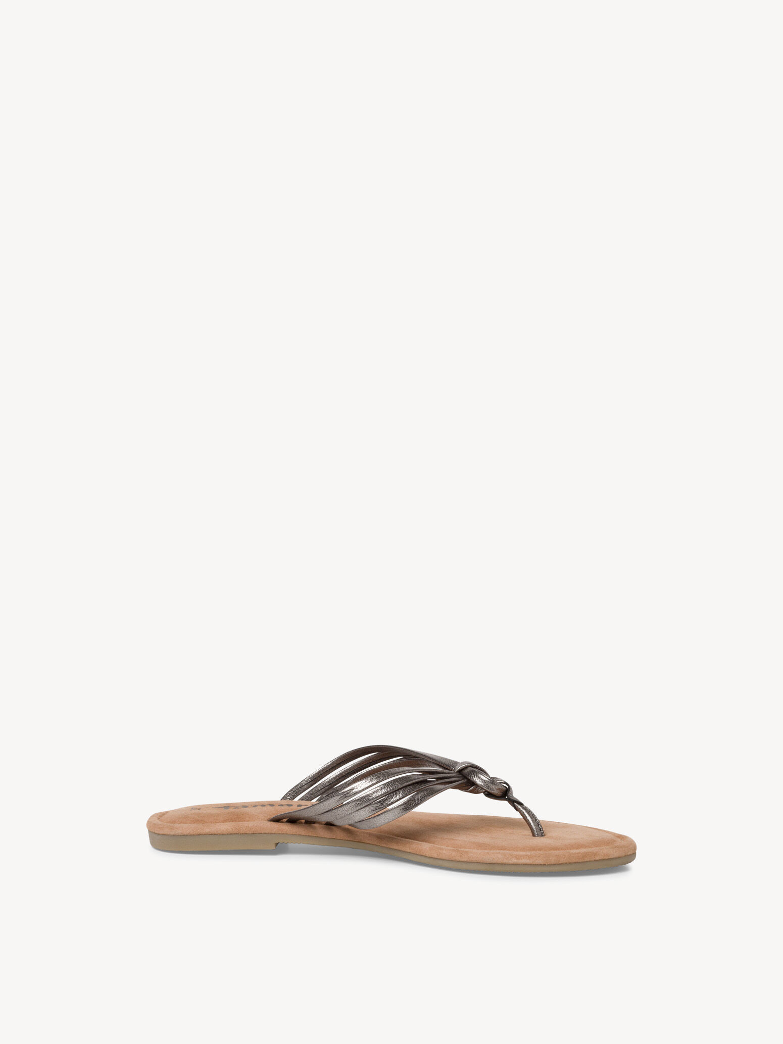 Mule en cuir - métallique